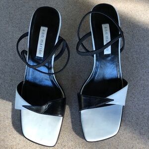 Ann Marino Two-Tone Black and White Heels